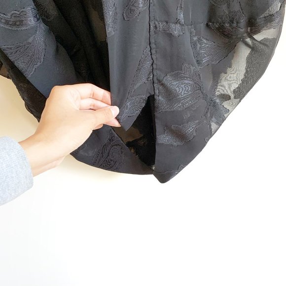 MINKPINK | Sheer Long Black Cardigan - Picture 4 of 12